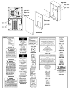 Decals Group - Ats Warning (Used After Serial No. 1021929244) Diagram and Parts List for 071076-00  Briggs and Stratton Generator
